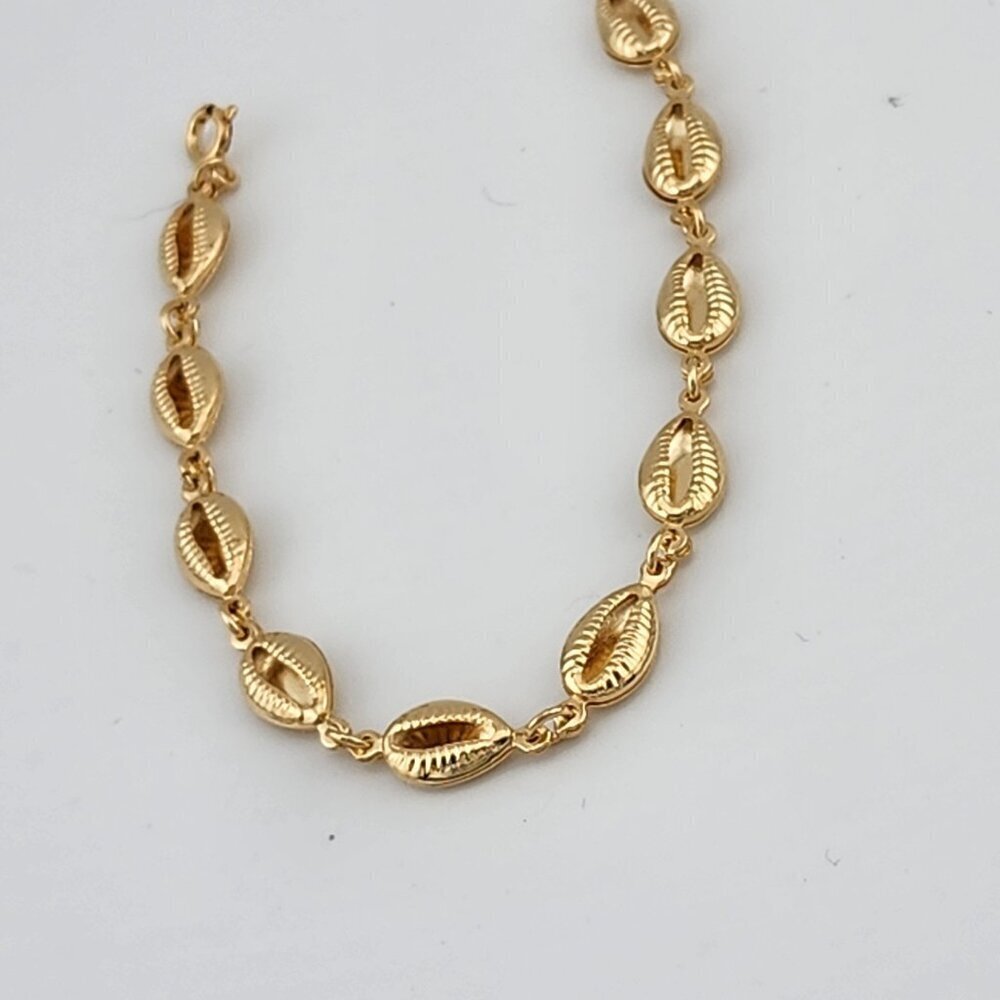 Brand New Brazilian 18k Gold Filled Cowrie Shell Bracelet - Picture 2 of 9